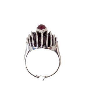 925 Silver & Garnet Ring Size 7